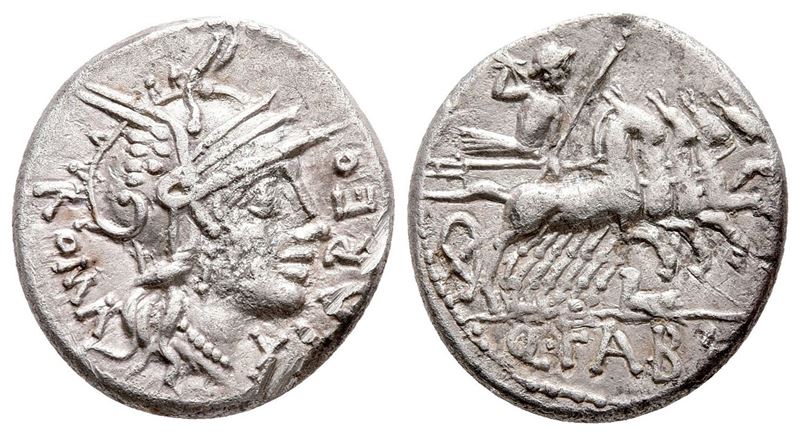 Q. Fabius Labeo, Rome, 124 Bc. Ar Denarius (17 MM, 3.71 G).