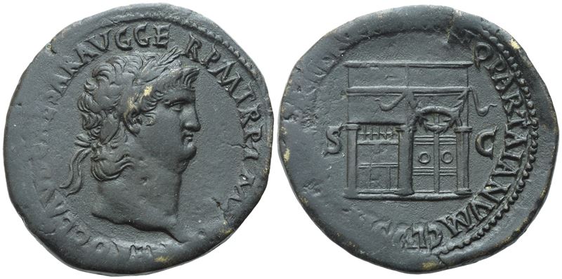 Nero (54-68), Sestertius, Rome, 65-68; Æ (26,75 G; 35,4 MM; 7 H)