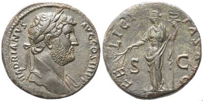 Hadrian (117–138), Sestertius di Roma, 134–138, Æ (27,76 g; 31 mm; 6 h)