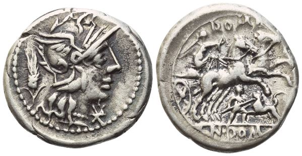 Cn. Domitius Ahenobarbus, Denarius, Rome, 128 BC; AR (3,89 g; 18,5 mm; 10 h)
