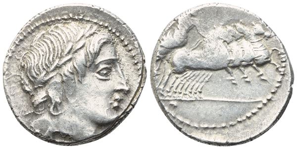 Anonymous, Denarius, Rome, 86 BC; AR (3,86 g; 18,4 mm; 6 h)