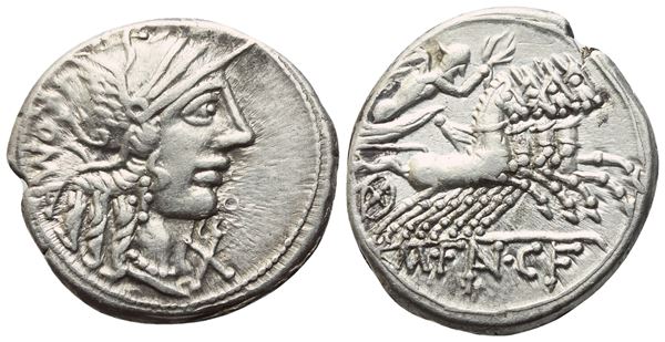 M. Fannius, Denarius, Rome, 123 BC; AR (3,89 g; 18,8 mm; 2 h)