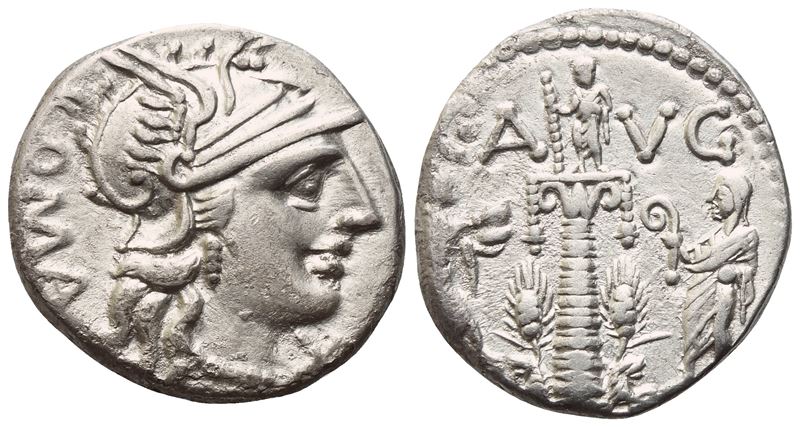 C. Minucius Augurinus, Denario, Roma, 135 a.C.