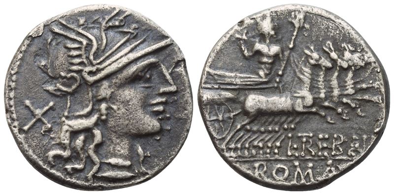 L. Trebanius, Denario romano (AR), Roma, 135 a.C.