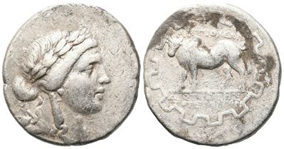 Diotrephes (magistrato), Tetradramma, Antiochia sul Meandro (Caria), c. 90/89–65/60 a.C.
