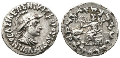 Baktria, Indo-greek Kingdom. Antialkidas Nikephoros (C. 130-120 Bc).