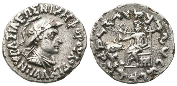 Baktria, Indo-Greek Kingdom. Antialkidas Nikephoros (c. 130-120 BC).