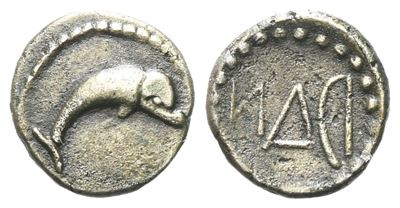 Sicily, Messana As Zankle, C. 461 Bc. Ar Litra (8 MM, 0.40 G).