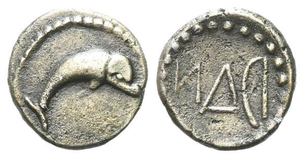 Sicily, Messana as Zankle, c. 461 BC. AR Litra (8 mm, 0.40 g).
