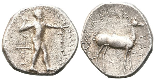 Bruttium, Kaulonia, c. 400-389/8 BC. AR Stater (21 mm, 7.49 g).