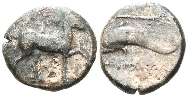 Northern Apulia, Salapia, c. 275-250 BC. Æ (21 mm, 7.51 g).  - Auction GREEK & ROMAN PROVINCIAL COINS AND NUMISMATIC LITERATURE Including a wide selection of Alexandrian Coins from the Dattari Collection - Bertolami Fine Art - Prague