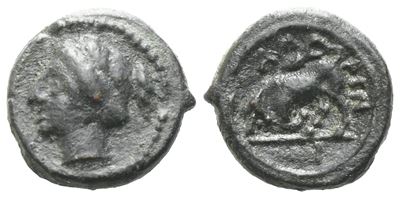 Sicily, Kamarina, C. 339/8-300 Bc. Æ (12 MM, 1.79 G).