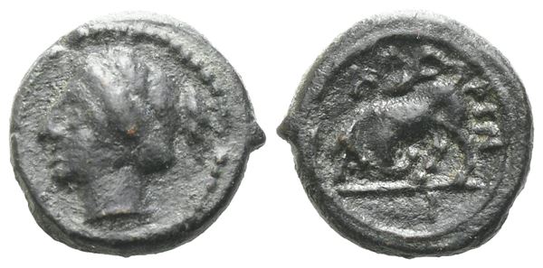 Sicily, Kamarina, c. 339/8-300 BC. Æ (12 mm, 1.79 g).  - Auction GREEK & ROMAN PROVINCIAL COINS AND NUMISMATIC LITERATURE Including a wide selection of Alexandrian Coins from the Dattari Collection - Bertolami Fine Art - Prague