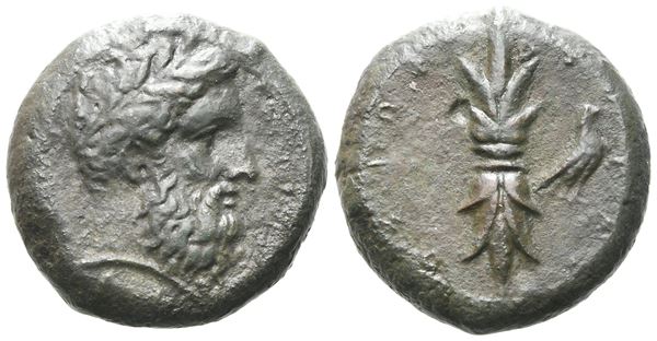 Sicily, Syracuse, c. 343-317 BC. Æ Hemidrachm (23 mm, 14.18 g).