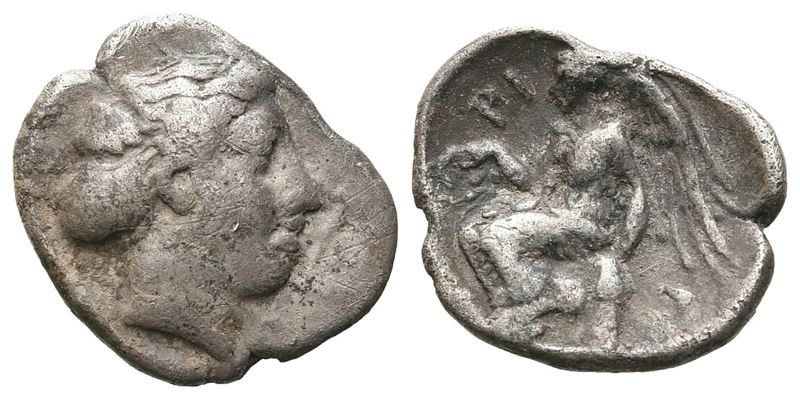 Bruttium, Terina, C. 420-400 Bc. Ar Triobol (13 MM, 1.11 G).