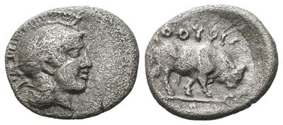 Southern Lucania, Thourioi, C. 443-400 Bc. Ar Triobol (11 MM, 1.12 G).