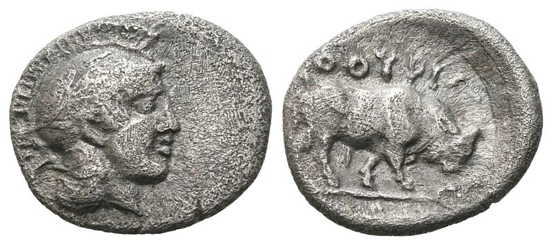 Southern Lucania, Thourioi, C. 443-400 Bc. Ar Triobol (11 MM, 1.12 G).