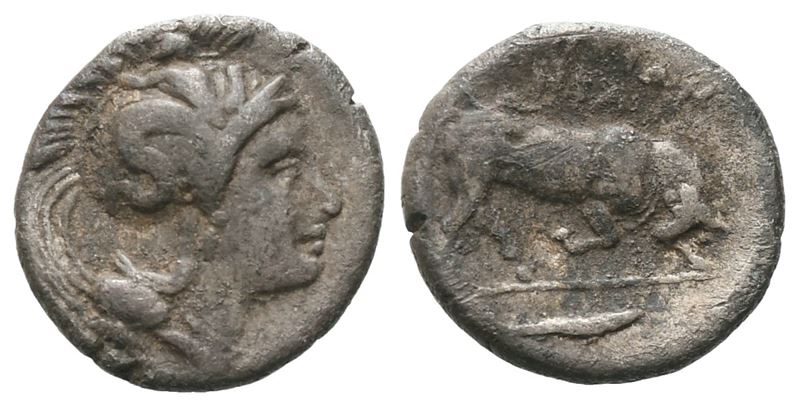 Southern Lucania, Thourioi, C. 400-350 Bc. Ar Triobol (10 MM, 1.12 G).