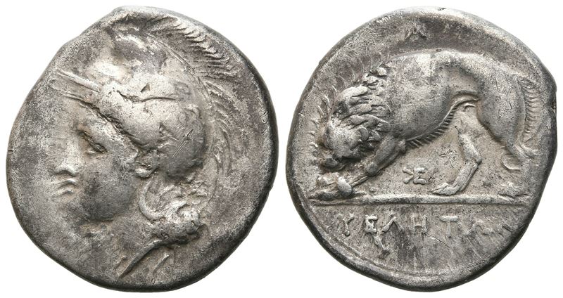 Northern Lucania, Velia, C. 334-300 Bc. Ar Didrachm (21 MM, 7.53 G).