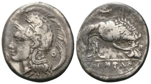 Northern Lucania, Velia, c. 300-280 BC. AR Didrachm (20 mm, 7.31 g).  - Auction GREEK & ROMAN PROVINCIAL COINS AND NUMISMATIC LITERATURE Including a wide selection of Alexandrian Coins from the Dattari Collection - Bertolami Fine Art - Prague