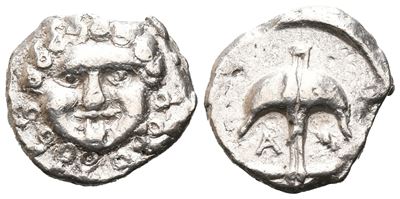 Thrace, Apollonia Pontika, C. 450-390 Bc. Ar Tetrobol (13 MM, 2.85 G).