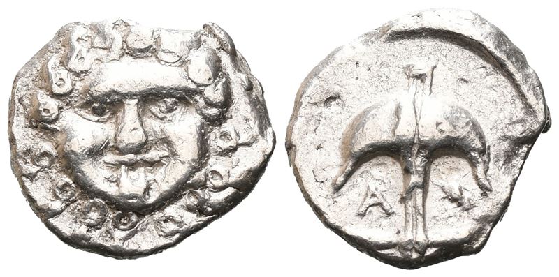 Thrace, Apollonia Pontika, C. 450-390 Bc. Ar Tetrobol (13 MM, 2.85 G).