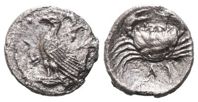 Sicily, Akragas, C. 450-440 Bc. Ar Litra (10 MM, 0.51 G).