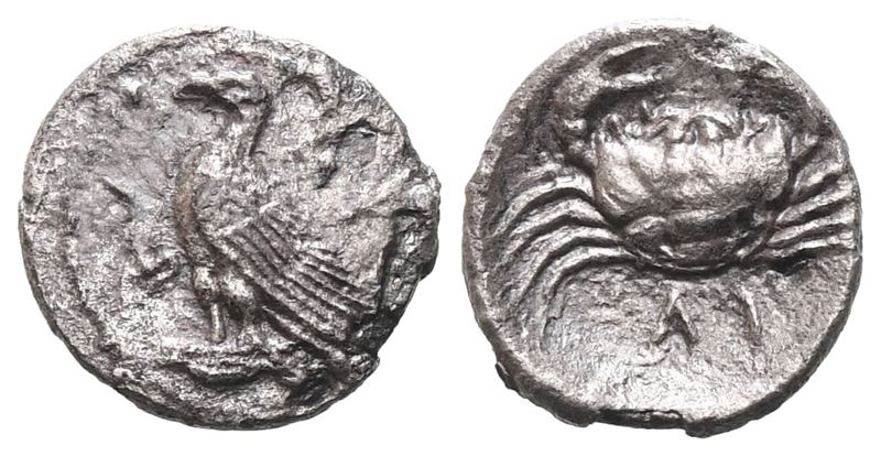 Sicily, Akragas, C. 450-440 Bc. Ar Litra (10 MM, 0.51 G).