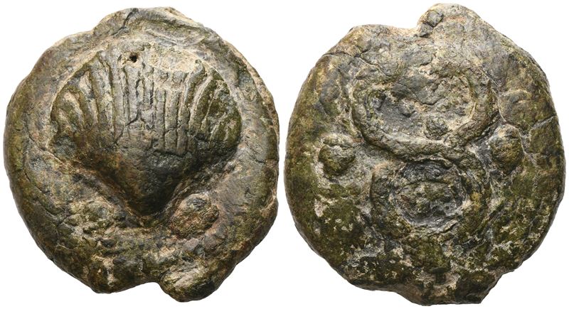 Anonymous, Sextans, Rome, c. 280 BC; Æ (61,54 g; 38 mm; 6 h)