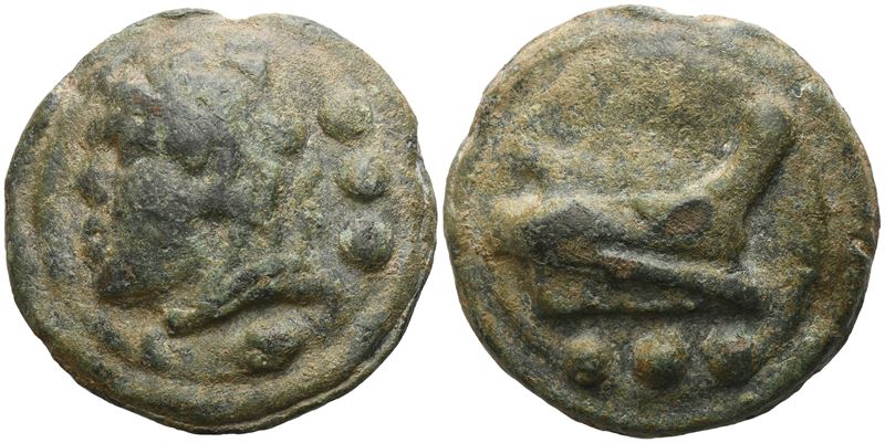 Anonymous, Quadrans, Rome, c. 225-217 BC; Æ (65,27 g; 39,2 mm; 12 h)