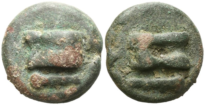 Anonymous, Uncia, Rome, c. 230 BC; Æ (21,40 g; 24,6 mm; 12 h)