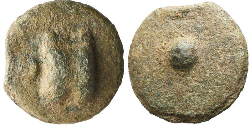 Anonymous, Uncia, Rome, c. 265 BC; Æ (20,73 g; 26,5 mm)