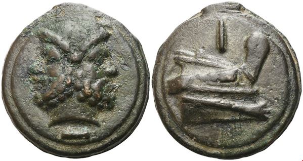 Anonymous (Janus/Prow to right series), As, Rome, c. 225-217; Æ (283,45 g; 67,2 mm; 12 h)