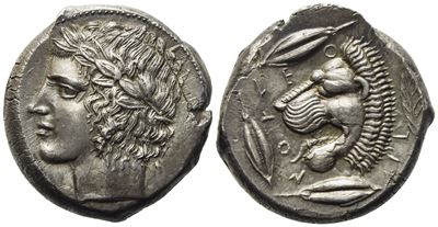 Sicily, Leontinoi (C. 430-425 Bc), Tetradrachm; Ar (17,40 G; 25 MM)