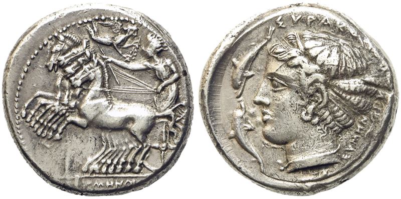 Sicily, Syracuse, Second Democracy (466-405 Bc), Tetradrachm; Ar (16,80 G; 25,70 G)