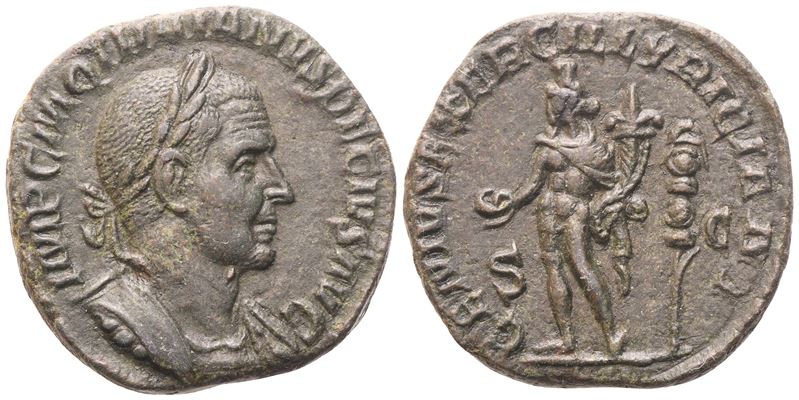 Traiano Decio, Sestertzio e Æ (bronzo), Roma, 250-251