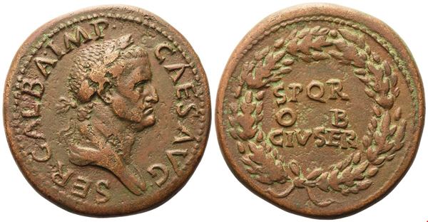 Galba (68-69), Sestertius, Rome, c. June-August 68; Æ (27,70 g; 34,6 mm; 6 h)