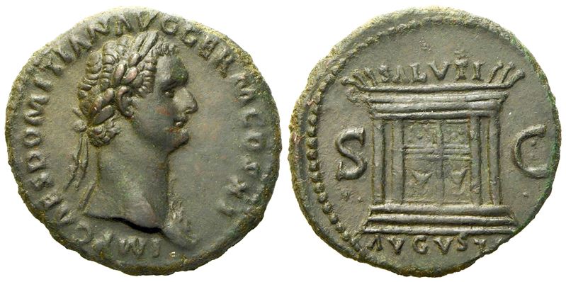 Domitian (81-96), As, Rome, Ad 85; Æ (g 10,46; MM 28)