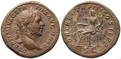 Geta (209–211), Sestertius romano, bronzo (Æ), Roma 211
