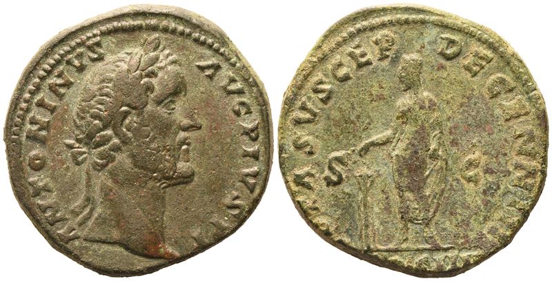 Antoninus Pius (138-161), Sestertius, Rome, 158-159; Æ (31,12 G; 32,2 MM; 12 H)