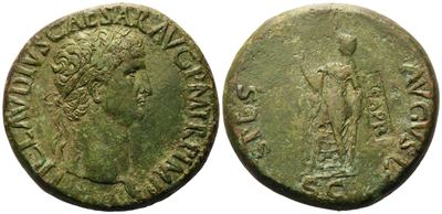 Claudius (41-54), Sestertius, Rome, 42; Æ (26,97 G; 34 MM; 6 H)