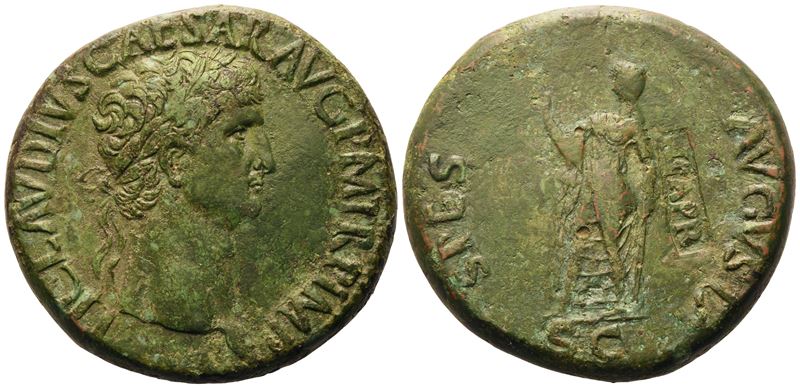 Claudius (41-54), Sestertius, Rome, 42; Æ (26,97 G; 34 MM; 6 H)