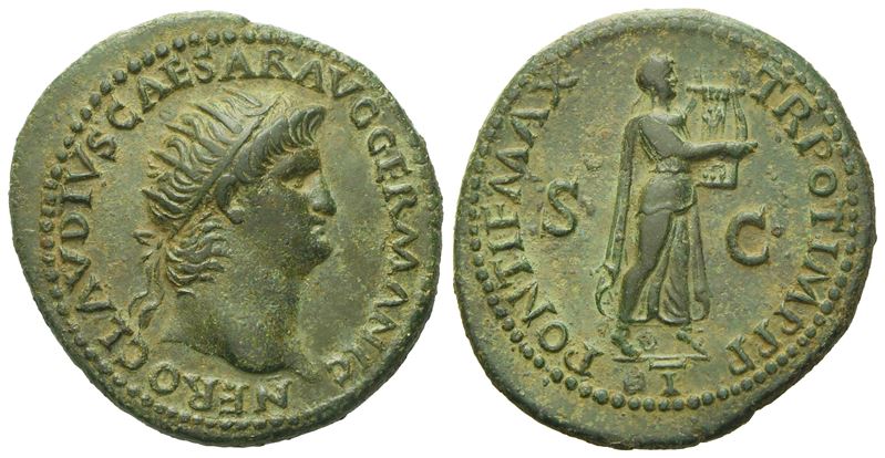 Nero (54-68), As, Rome, c. AD 64; Æ (g 7,75; mm 25)