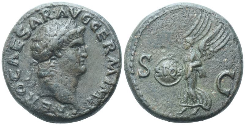 Nero (54-68), As, Rome, 65; Æ (12,80 G; 26 MM; 6 H)