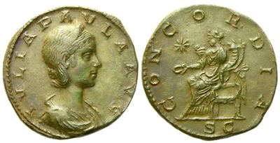 Julia Paula, Sestertius Struck Under Elagabalus, Rome, Ad 219-220; Æ (g 19,75; MM 31)
