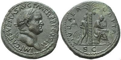 Vespasiano (69–79), Sesterzio romano, Roma, 71 d.C. (primavera–estate), bronzo (Æ)