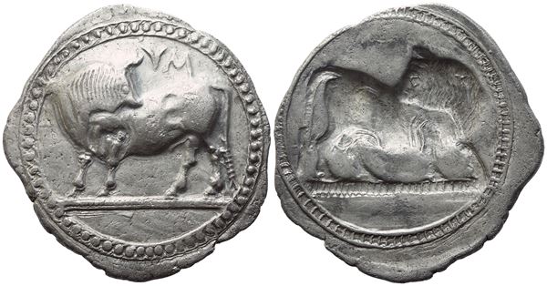 Lucania, Sybaris, Stater, 550-510 BC; AR (8,67 g; 30,3 mm)