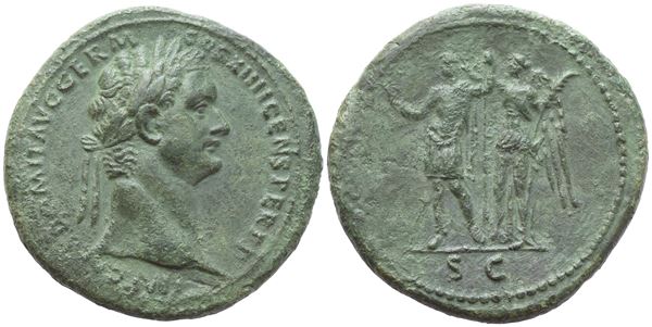 Domitian (81-96), Sestertius, Rome, 85; Æ (23,66 g; 36 mm; 7 h)