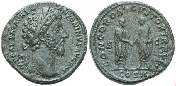 Marcus Aurelius (161-180), Sestertius, Rome, 161-162; Æ (19,11 g; 32,3 mm; 11 h)