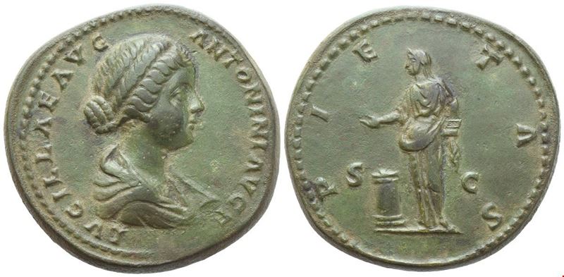 Lucilla, Sesterzio coniato sotto Marco Aurelio e Lucio Vero, Roma (161–162), Æ
